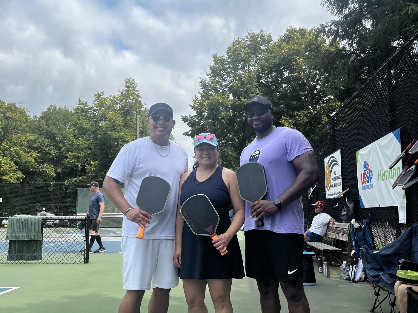 Coach Ronnie with players at a USA Pickleball tournament